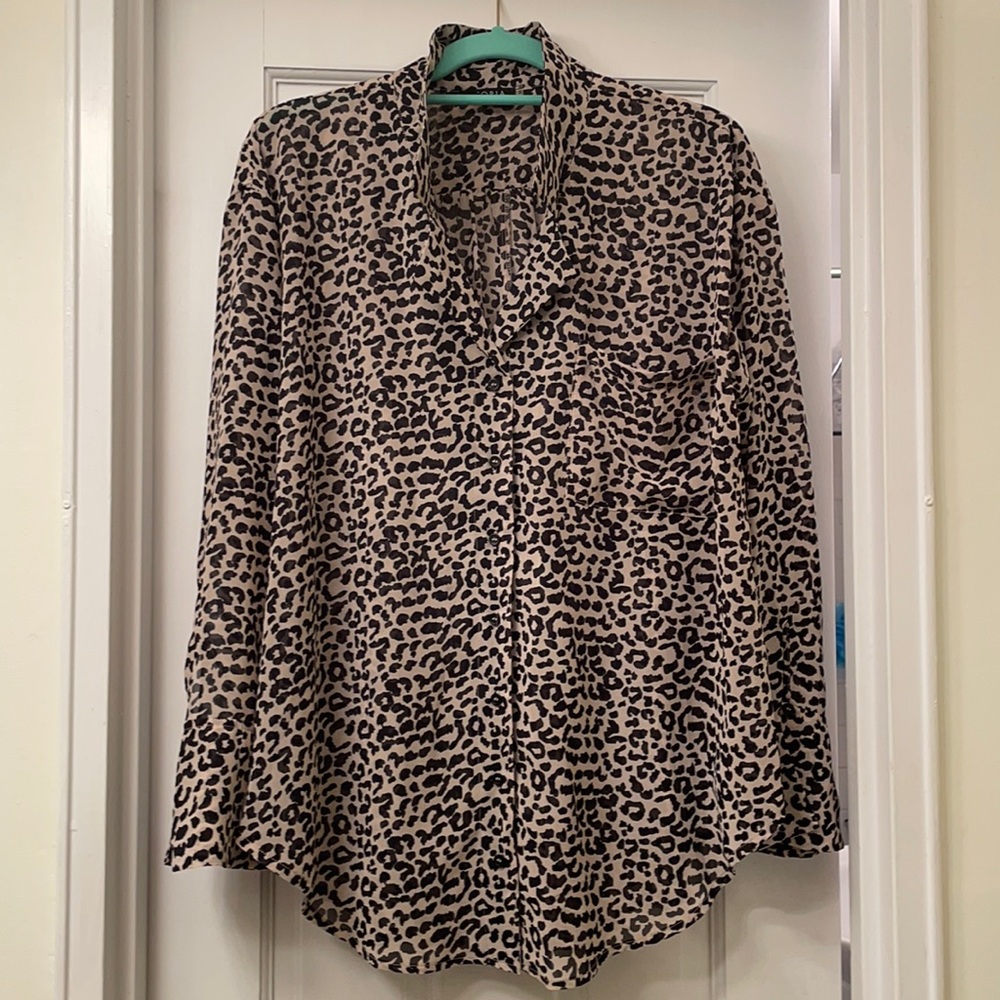 New never worn- Leopard flowy top